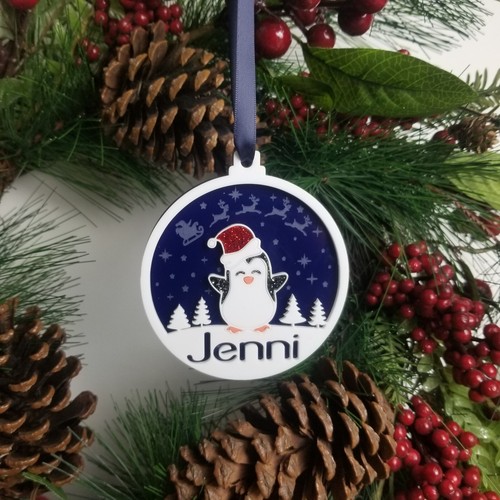 Snowman Personalised Christmas Tree Hanger with Name, Xmas Decoration Gift - Picture 4 of 12