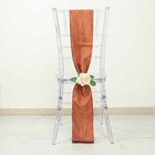5 TERRACOTTA Accordion Crinkle TAFFETA CHAIR SASHES Wedding Events Decorations