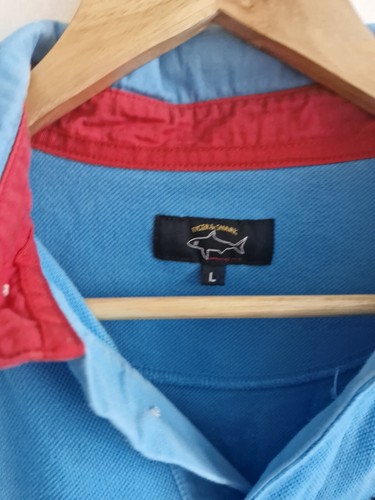 Tiger & Shark Polo Shirt Large Blue 44 Chest Yatching Sailing Polo Monaco - Picture 2 of 5
