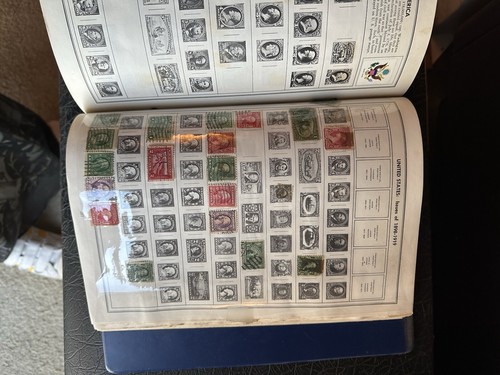 Antique The New Statesman Deluxe Album 1000+ Stamps Around The World - Picture 15 of 21