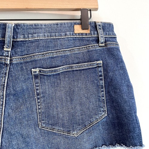 Paige Women's 32 Catalina Denim Jeans Cut Offs Shorts Medium Dark Wash Blue - Picture 6 of 8