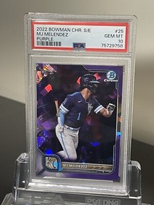 2022 Bowman Chrome Sapphire Mj Melendez Purple /25 PSA 10
