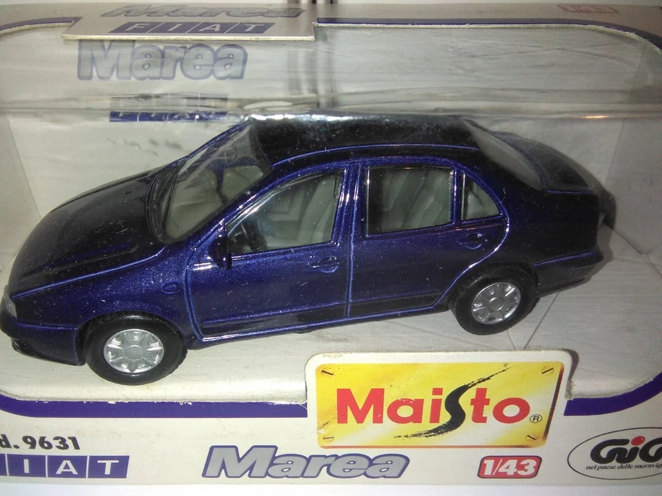 Maisto/Gig Nikko - Modellino 1/43 Fiat Marea blu scuro Vintage - Immagine 2 di 4