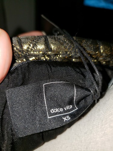 New Dolce Vita Gold Ashna Metallic Tiles Blazer $209 XS - Picture 6 of 9