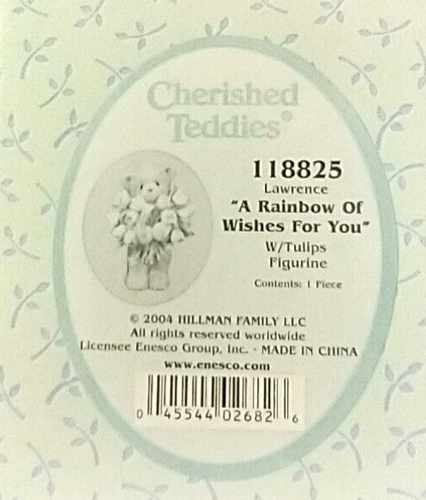Cherished Teddies Lawrence A Rainbow Of Wishes For You - #118825 - New Open Box - Picture 2 of 3