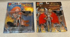 CYNDER + LETHA Action Figure (1998 Skybolt) -- Both PLATINUM VARIANT -- Vintage