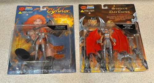 Figura de acción CYNDER + LETHA (1998 Skybolt) -- Ambas variantes platino -- De colección - Imagen 1 de 3
