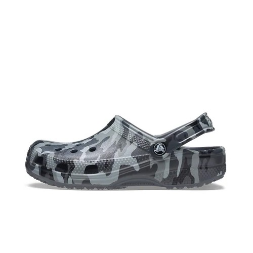 Crocs Slides Classic Printed Camo Unisex Grey - Picture 2 of 5