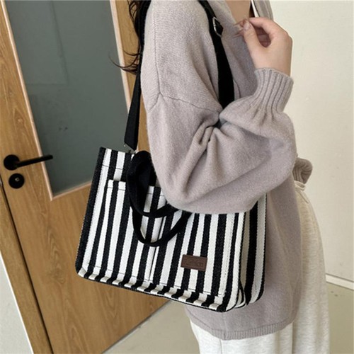 Handtasche große Kapazität Damen Schultertasche Canvas Crossbody Bag Beuteltasche - Bild 22 von 27