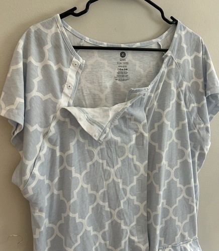 Kindred Bravely Womens Universal Labor Delivery Gown Blue and White XL/XXL - Bild 4 von 6