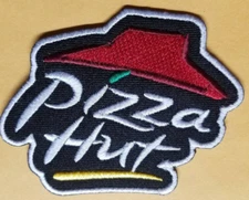 Pizza Hut Embroidered Patch great size for hats approx 2.25x3.25"