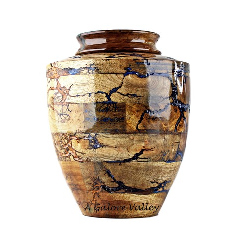 Holz Einäscherungsurne für Asche Deko Holz Einäscherungsglas Urne Harzurne - Bild 2 von 10