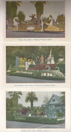 ROSE BOWL PARADE 1939 GOLDEN JUBILEE POST CARD SET - Picture 2 of 2