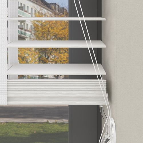 Jalousien ohne Bohren Holzoptik 90x175 Cocoon Home - 50mm Lamellen - Weiß - Bild 6 von 6