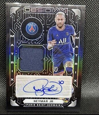 NEYMAR JR 2021-22 Panini Obsidian Soccer Matrix Patch NEYMAR JR 2021-22 Panini Obsidian Soccer Matrix Patch