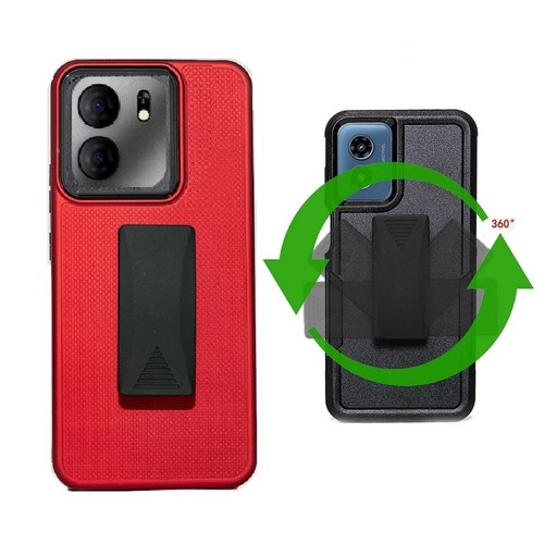For Blu View 5 (B160V), Shockproof 360-Degree Rotating Belt Clip Case Cover - Picture 20 of 25
