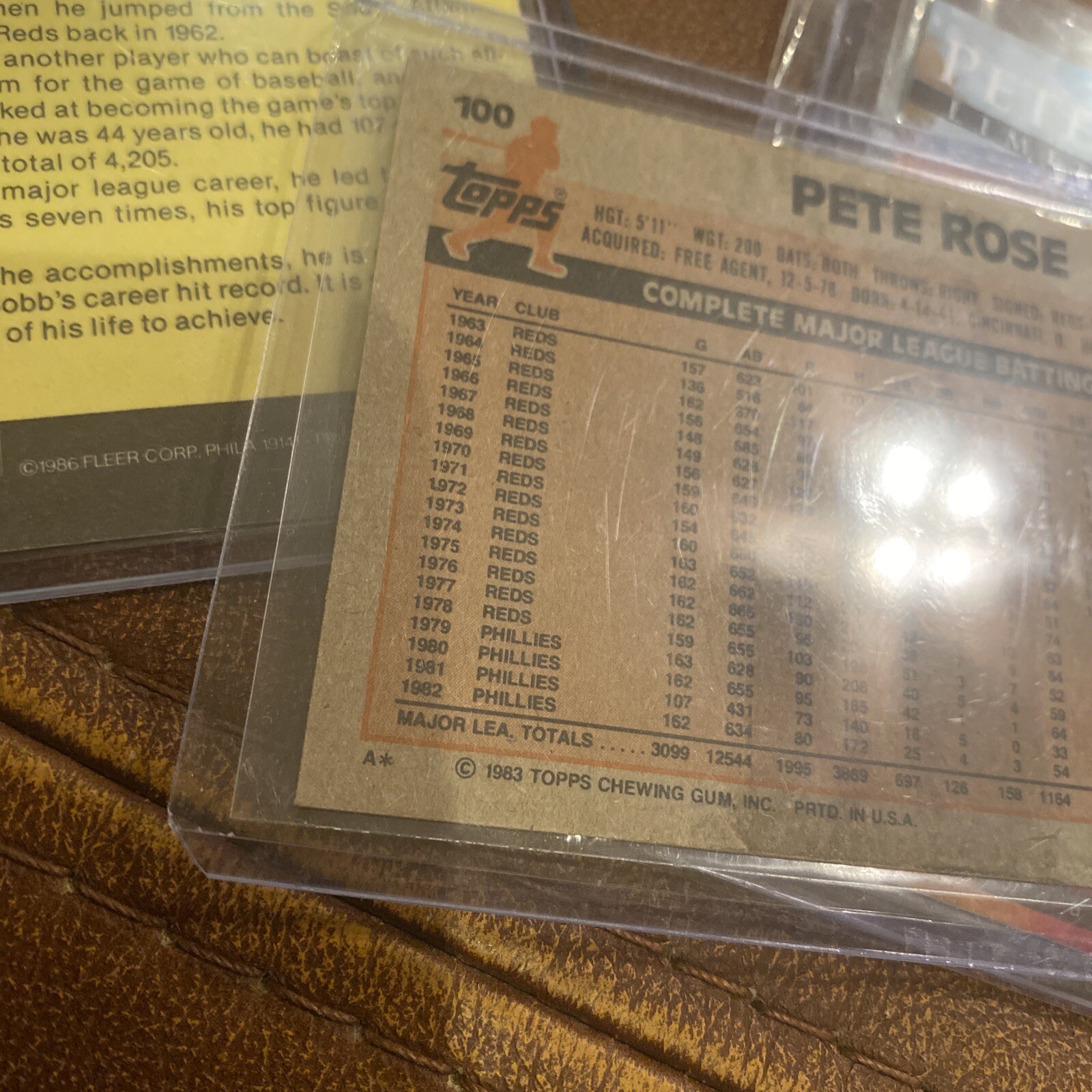 1980’s Pete Rose X(8) On Card Auto Custom Card /50 Topps Certified Donruss - Picture 8 of 11