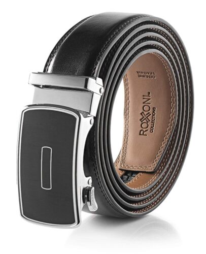 Cinturones de cuero genuino Pupeez para hombre con hebilla automática ajustable - Imagen 6 de 21
