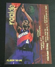 1995-96 Fleer MICHAEL FINLEY RC #291 basketball card ~ Phoenix Suns rookie ~ F1