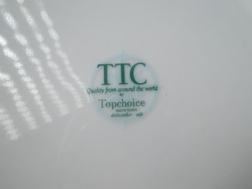 TTC Topchoice Ceramic Pasta Breakfast Soup Bowls x5 Blue Crosshatch - Picture 5 of 7