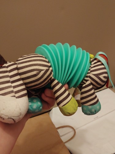 MYB Toys Squeezy Derby Zebra Accordian Squeaks Sensory Toys 10" Long - Picture 2 of 14