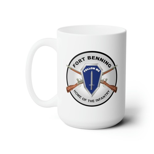 Weiße Tasse - Armee - Fort Benning, GA - Heimat der Infanterie - Bild 1 von 2