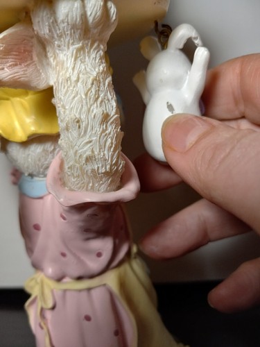 Vintage EASTER BUNNY Candle Holder Pedestal NEW RARE Easter is on the way BOX - Picture 24 of 24