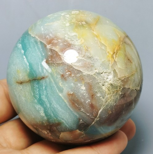 Raw NATURAL Caribbean Calcite Gemstone Quartz Sphere Ball Healing - Picture 11 of 12