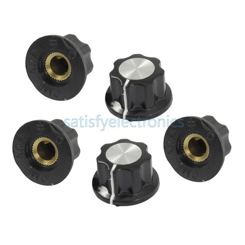10pcs Adjustable Turn 16mm Top 6mm Shaft Insert Dia Potentiometer Rotary Knobs - Picture 3 of 4