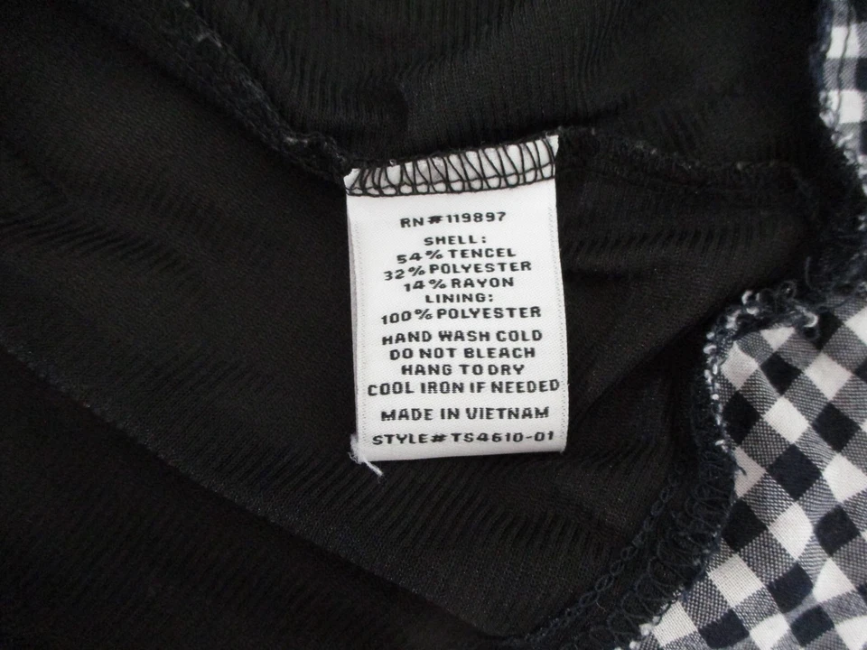 Top para mujer Collective Concepts talla L sin mangas multicolor a cuadros cuello en V Foto 4 de 4