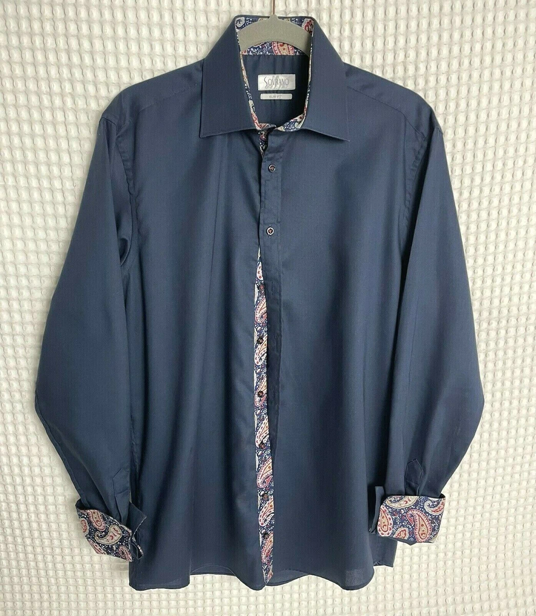 Navy blue cheap button up