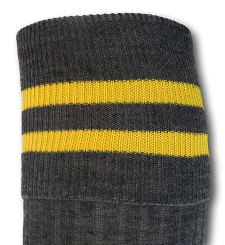 School Uniform Knee Length Wool Knee Socks - Many Trim Colours - Adult Sizes - Picture 15 of 35
