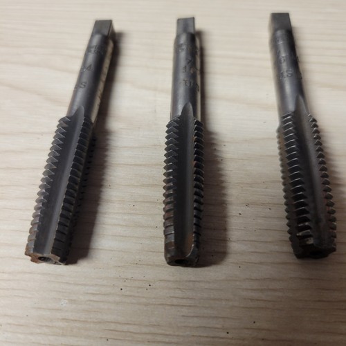 Morse Tools Set di Rubinetti 7/16-14 NC Conico, Spina Fondo USA - Foto 3 di 5