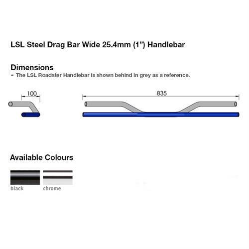 LSL Drag Bar Breit Zoll Lenker CHR Harley VRSC-D Night Rod 2007 - Bild 2 von 3