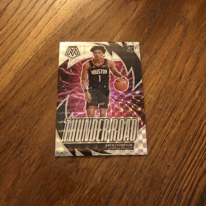 amen thompson 2023-24 Panini Mosaic Thunder Road Silver Mosaic Prizm Parallel RC