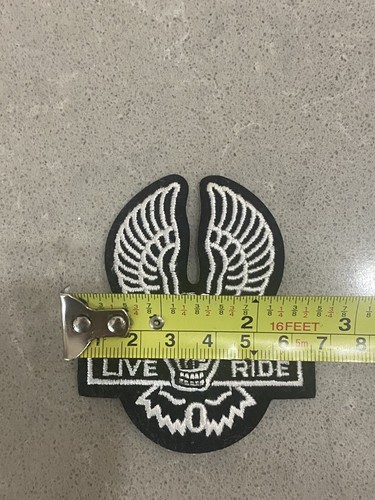 Parche alas calavera Ride To Live To Ride motociclista motociclista. - Imagen 4 de 4
