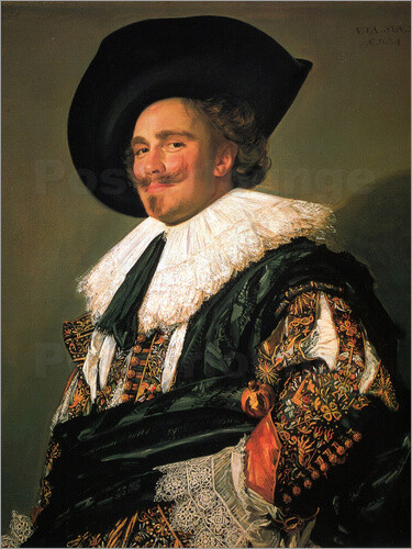 Acrylglasbild Der lachende Kavalier - Frans Hals Acrylglasbild Der lachende Kavalier - Frans Hals