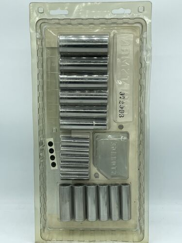 Craftsman 18pc Metric Deep Socket Set 6pt/12pt 1/4 3/8 1/2” Drive #34430 USA NOS - Picture 3 of 6