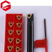 1pcs SNR0016Q16 16mm Thread Turning Tool Holder+11pcs 16IR AG60 Carbide Inserts
