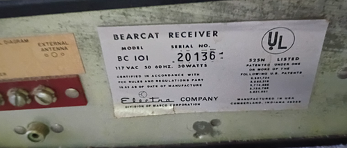 VINTAGE ELECTRA BEARCAT BC-101 CB Radio 16-kanałowy skaner i odbiornik - Zdjęcie 5 z 7