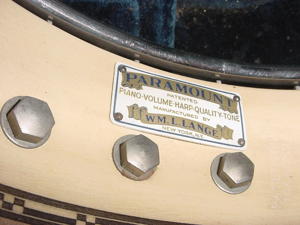 DE COLECCIÓN PARAMOUNT BANJO W. M. L LARGO ESTILO B NUEVA YORK NY ESTUCHE ORIGINAL Foto 4 de 4