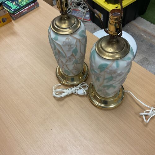 Phoenix Consolidated Glass Dogwood Lamps - Picture 2 of 3
