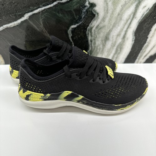 Crocs LiteRide 360 Shoes MEN SIZE 7 Marbled Pacer Black Yellow 207633-02K NEW - Picture 4 of 9