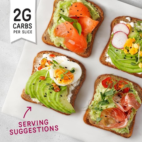 Fitbakes Keto Bread : 2g Carbs, Low Carb Bread Loaf (16 slices) Diet Keto Foods - Picture 5 of 7