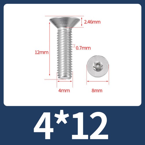 A2 Stainless Steel Torx Countersunk Flat Head Six Lobe Machine Screws M3 - M8 - Picture 27 of 70