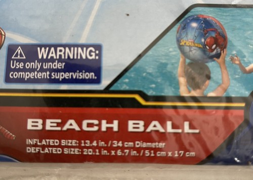 NEW Marvel Spider-Man Bestway Beach Ball 20.1" Pool Swim Beach Fun (Pack of 2) - Picture 4 of 6