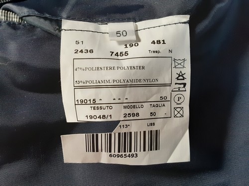 Luigi Bianchi Mantova Sport Coat US 40 R Navy Blue Poly/Nylon Made in Italy - Picture 4 of 12