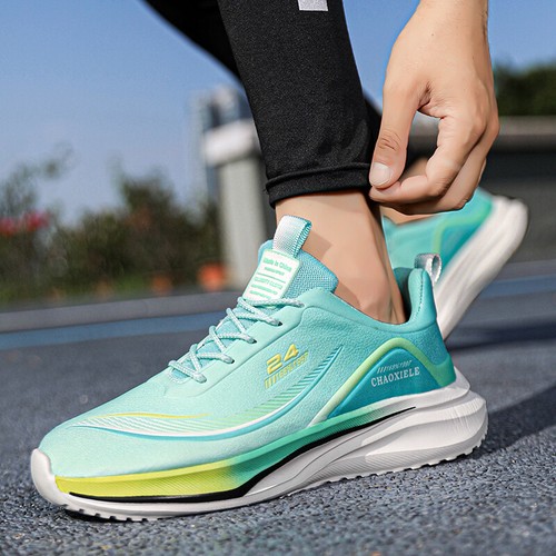 Herren Laufschuhe Mesh Atmungsaktiv Sportschuhe Leicht Schnürschuhe Sneaker - Bild 17 von 27