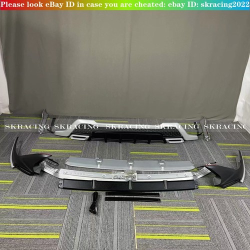 For Toyota Highlander 2020-23 Gloss Black Front+Rear Bumper Spoiler Diffuser Kit - Imagen 14 de 24