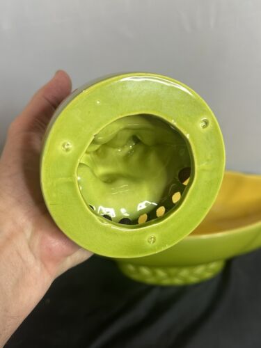 Royal Haeger donna nuda su pesce fiore rana R-363 ciotola Chartreuse R-557 anni 40 50 - Foto 9 di 19